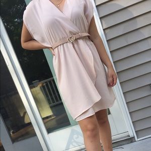 H&M vintage style pink midi dress